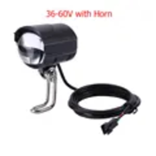 36/48/60V Elektrisk Cykellygte med Horn 18W 9/4LED Elektrisk Scooter LED Forlygte Vandtæt Sikkerhedsadvarselslampe til E-Bike 36-60V with Horn