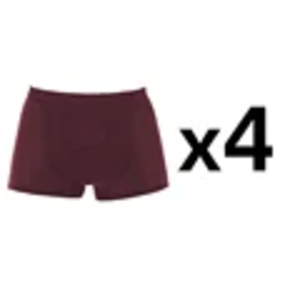 4 stk./parti Mænd Bambus Boxershorts Underbukser Boxershorts Åndbar Hombre Hul Ser Høje Shorts Underbukser Meshbukser style 2 Asian XL 50-60 KG