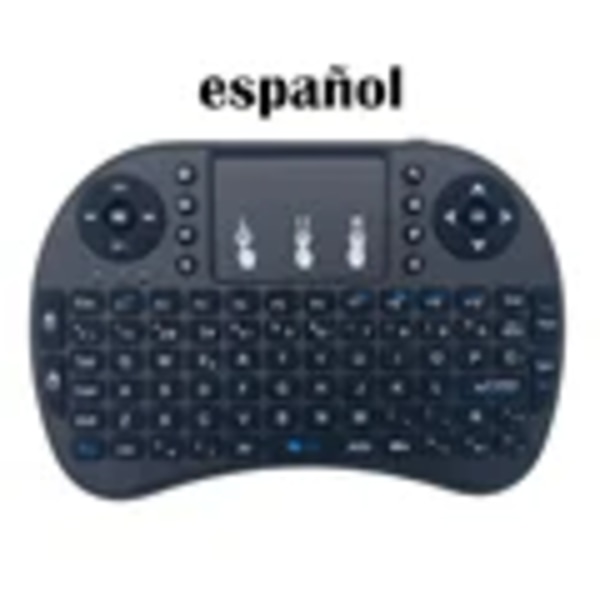 I8 Mini Trådlös Tangentbord 2.4G Handhållna Touch Classic Svart Franska Spanska Ryska Flygmus Spel Tangentbord För Android Tv Box Pc-Datorn Spanish AAA Version