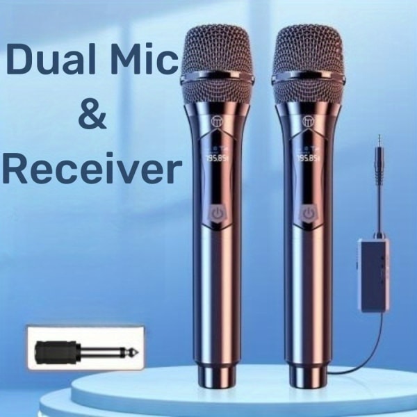 Professionell trådlös mikrofon - enkel och dubbla mikrofoner, alternativ för hem-KTV, karaoke livestreaming, tv-ljudsystem - universal utomhusmikrofon