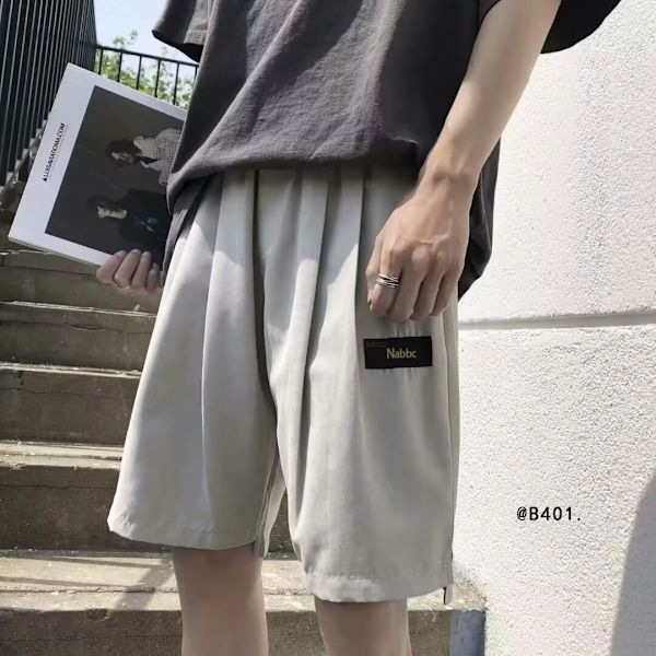 Fritid Last Short Byxor 2024 Sommaren Mäns Lösa Straight Sport Strand Femte Byxor Mäns Medelbyxor Trendig Grey XL