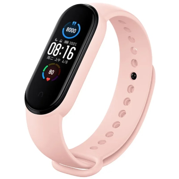 Watch för Xiaomi Mi Band 7 6 5 4 3 Armband Silikonarmband Handledsremmar MiBand 3/4 band5 band6 Smartwatch Tillbehör Retro rose 24 Mi band 5 6 7