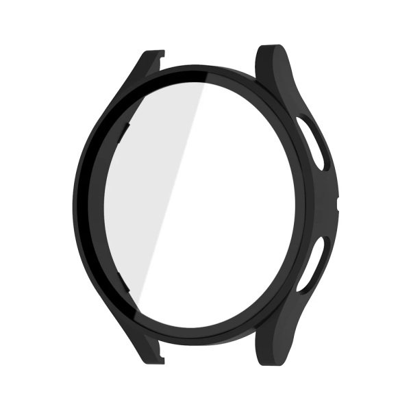 Fodral i härdat glas+ för Samsung Galaxy Watch 4/5/6 44 mm40 mm skärmskydd Bumper Shell Hårt Matt All Around Cover Black Galaxy Watch 5 44mm