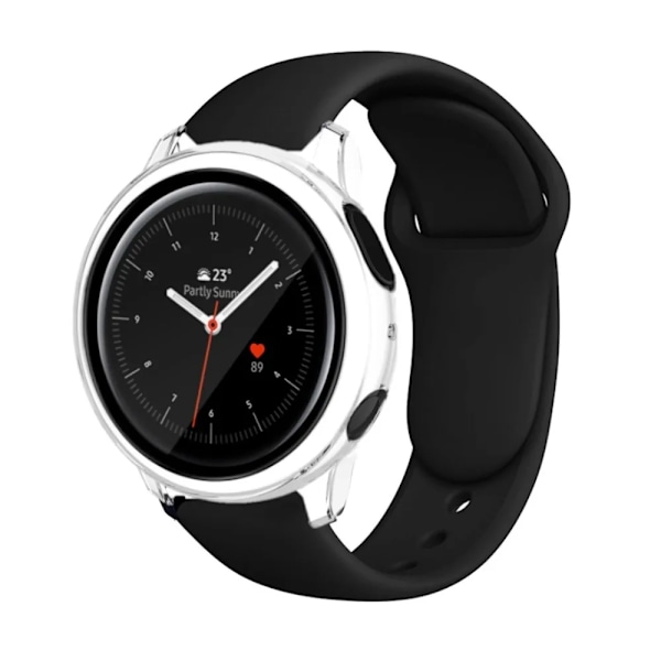 20Mm Rem Fall För Samsung Galaxy Active2 40Mm 44Mm Skärmskydd Bumper Band För Samsung Galaxy Klocka 4/5/6 40Mm 44Mm Omspärr Clear Black Galaxy Watch 5 44mm