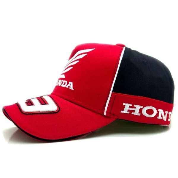Kreativ cap för motorcykelracing 93-logotyp broderad solhatt utomhussporthattar för män och kvinnor Red
