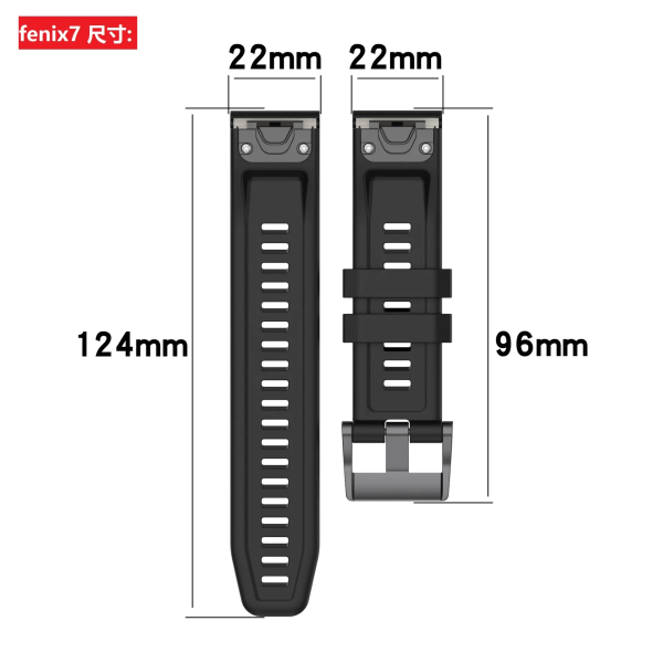 26mm silikonrem för Garmin fenix 7X 7 7S 6X 6 Pro 6S 5 5X Plus Smart watch Band Armband för Garmin Descent mk2i mk3 51mm 8 Descent mk2i