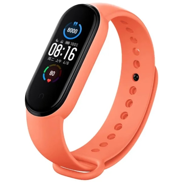 Watch för Xiaomi Mi Band 7 6 5 4 3 Armband Silikonarmband Handledsremmar MiBand 3/4 band5 band6 Smartwatch Tillbehör Orange 08 Mi band 3 4