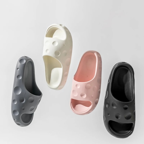 Ultra Tjock-Soled Män Tofflor Sidor Inomhus Utomhus Sandaler Strand Casual Skor Mjuka Sole Slides Män Flip-Flops Män ' Sandaler WHITE 40-41