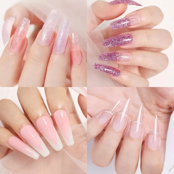 Gel För Nail Extension Clear Glitter Extension Soak Off UV Gel Polish Nail Art Akryl UV Gel Polish Manikyr AB03