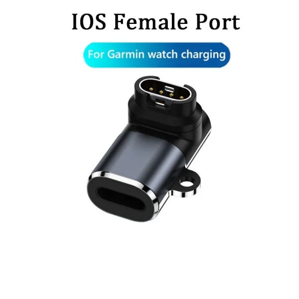 Typ C/iOS/Micro USB Charging Portable Adapter för Garmin Fenix ​​7 7S 7X 6 6S 6X 5 5S 5X Venu 2 2S 2Plus Watch Charger Converter IOS-Style 3 For Garmin Watch