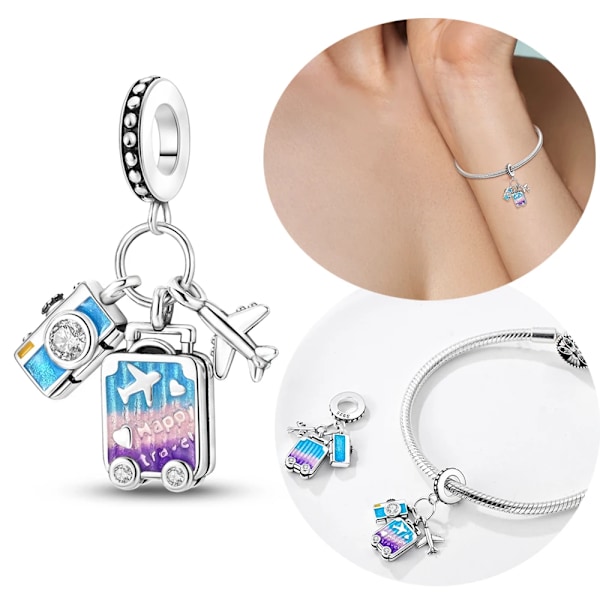 Hot Sale 925 Sterling Sølv Kamera Perler Vedhæng Charms Passer Til Original Pandora Armbånd Halskæde Til Kvinder Smykker Fremstilling KTC1013