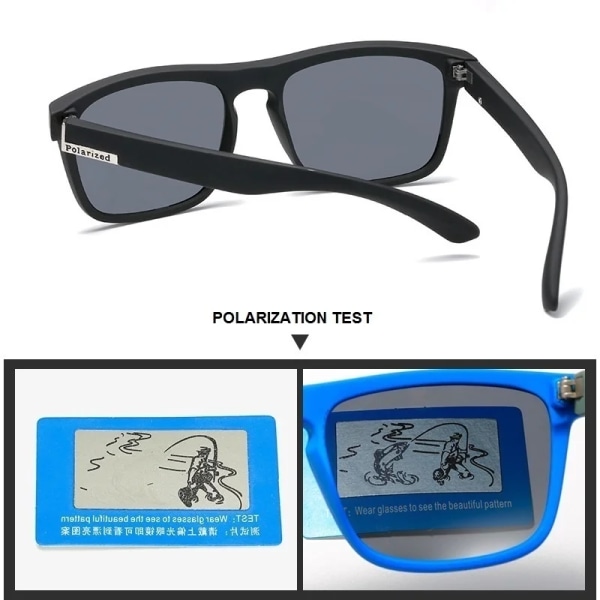Mode Kvadratisk Vintage Polarized Solglasögon Män Kvinnor Retro Körning Fiske Lyx Designer Solglasögon UV400 Glasögon 10 Red - Transparent Polarized Sunglasses