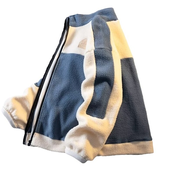 Hösten Och Vinter Lamm Ner Bomulls-Padded Rock Män Rock Fleece-Lined Förtjockade Bomulls Rock Pojkar 2023 203 Nya Vinterkläder Bomullspadda Kläder Blue XL