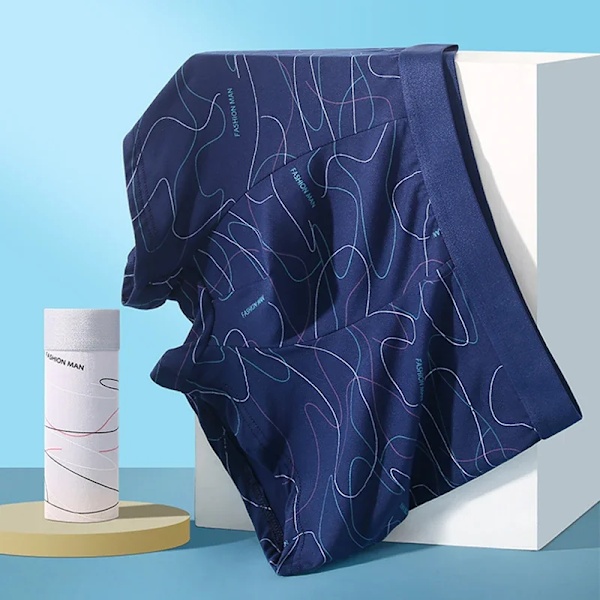 4/8Pcs Mäns Boxer U Konvex Tryckta Underkläder Manliga Mode Bekväma Shorts Andningsbara Underkläder 45-100Kg D set 8pcs 3XL 70-80kg