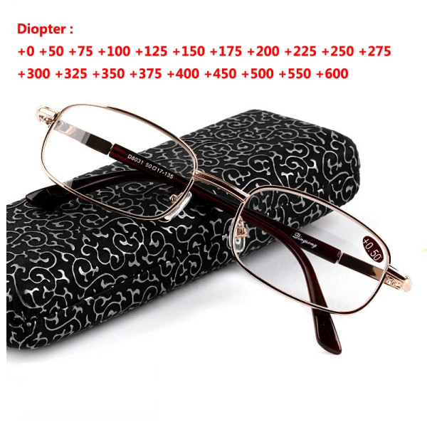Modeläsglasögon +50 +75 +100 +125 +150 +175 200 +225 +250 +275 +325 +350 +375 +400 +450 +500 +550 Långsynta glasögon Brown