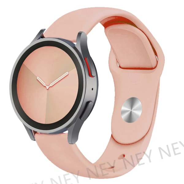 Silikonrem för Samsung Galaxy watch 4/5/5 pro/6 Classic/Active 2/Gear S3 armband 20mm 22mm band för Huawei GT 4/2/2e/3 pro Pink sand 14 22mm watch strap