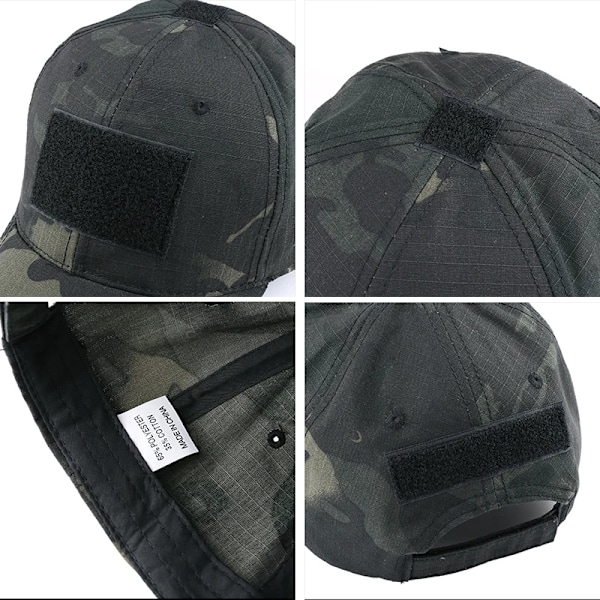 Multicam Baseball Kepsar Kamouflage Taktisk Jakt Camping Kamp Paintball Vandring Justerbar Sommar Snapback Solhattar Män Kvinnor PLY-CAP-05 56-62cm