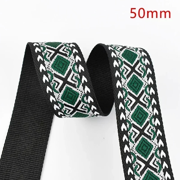 Meetee 38/50mm Jacquard Vävband för Sömnad Väska Rem Handväska Ersättningsband Bandage Bagageband Kläder Bälte DIY Tillbehör 11-50mm 4Meters