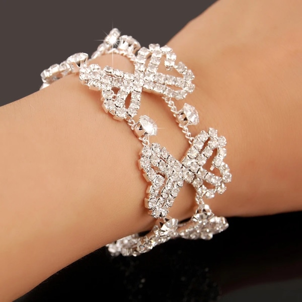 Nya Fashion Charm Armband 925 Silver AAAAA Zircon Crystal Kvinnor Armband Bröllop Förlovning Lyx Smycken 20