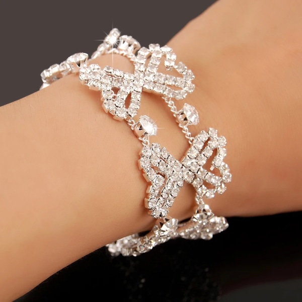 Nya Fashion Charm Armband 925 Silver AAAAA Zircon Crystal Kvinnor Armband Bröllop Förlovning Lyx Smycken 6