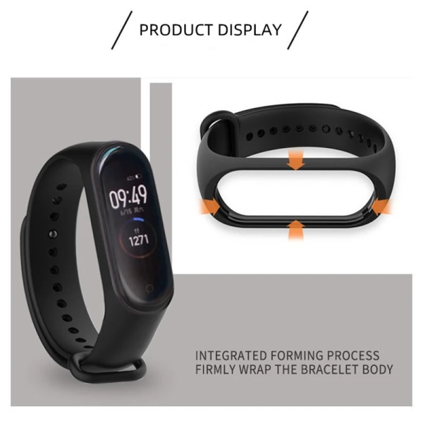 Klockarmband för Xiaomi Mi Band 7 6 5 NFC armband silikon Watch armband Miband 5 Bälte pulsera correa mi band 3 4 5 rem 21 For Mi Band 7