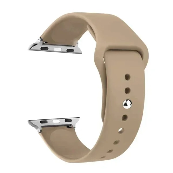 Silikonrem för Apple Watch -band 40 mm 44 mm 49 mm 45 mm 41 mm 38 mm 42 mm bältesarmband iWatch-serien 9 8 7 6 5 3 SE ultra 2 band 15 Walnut color 38 40 41 mm S-M