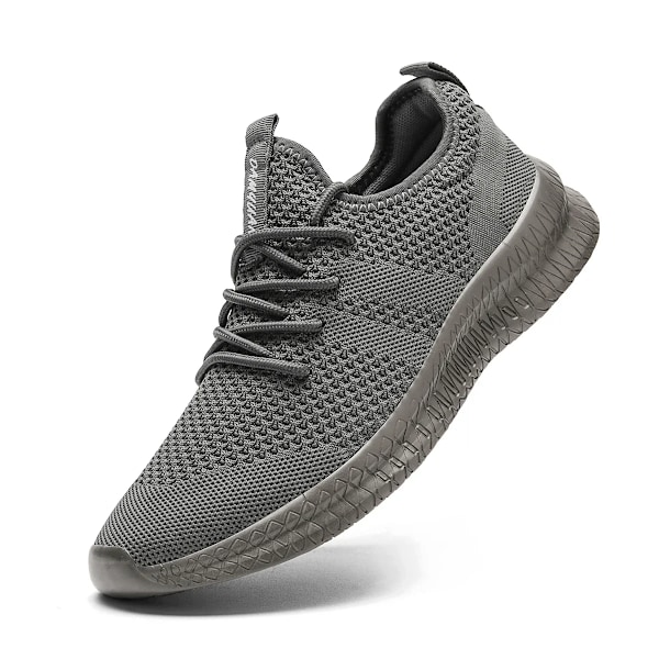 Fujeak Mænd Sneakers Åndbar Let Løbesko Lys Komfortable Casual Fodtøj Klassisk Vulkaniseret Sko Mode Treny Maskesko 6056-gray 44