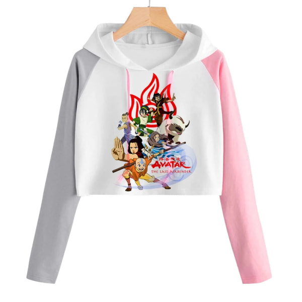 Casual The Last Airbender Fire Nation Anime Luvtröja Kvinnor Harajuku Print Lösa tröjor Rolig Tecknad Streetwear Kvinna 30323 XL