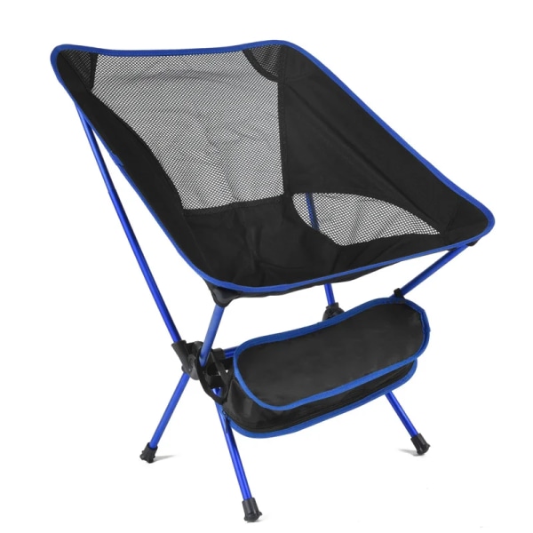 Utomhus hopfällbar strandstol Camping Light Moon Chair Aviation Aluminium Pipe Lazy Fishing Stol Hopfällbar stol Spelstol Red