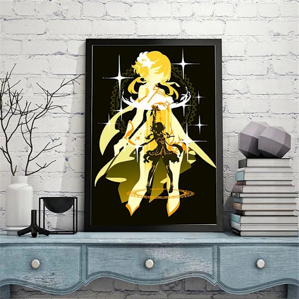 Diy 5D Diamant Målning Anime Genshin Impact Bild Mosaic Flicka Full Broderi Kors Stygn Kits Hem Konst Dekorare Innehåll BK8281 Round Drill 25x35cm