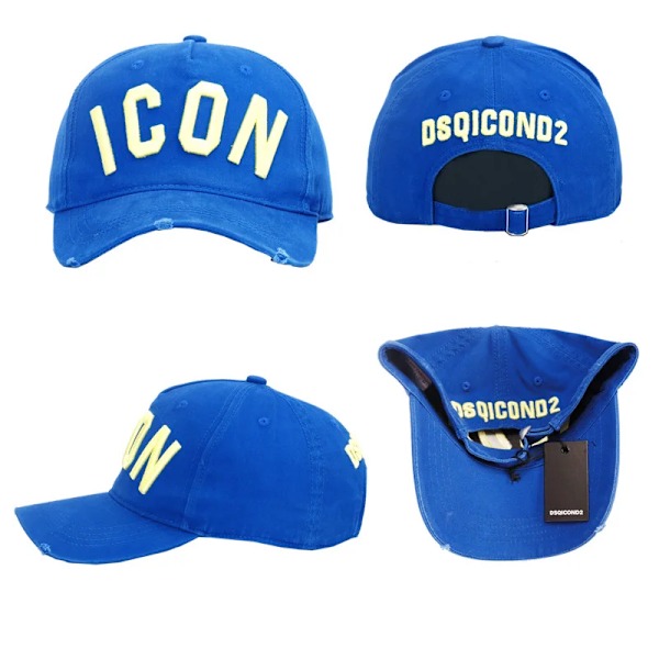 DSQICOND2 Mærke DSQ2 100% Bomuld Baseball Kasket ICON Bogstaver Høj Kvalitet Kasket Mænd Kvinder Kunde Design Hat Sort Kasket Dad Hats E Adjustable