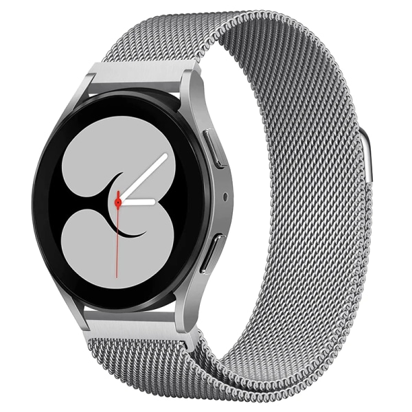 Milanese Loop For Samsung Galaxy watch 4/5/ pro/4 classic/Active 2/Gear S3-rem 20mm 22mm armband för huawei gt 3-2-2e-pro band 02 silver Galaxy Watch 6 40mm