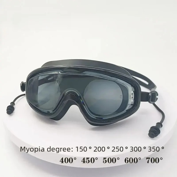 Vattentät anti-dimma högupplösta simglasögon för män kvinnor närsynthet utrustning SJ1880-2 black myopia [boxed]]