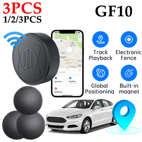 1-3PCS Mini GPS Tracker Magnetisk Smart Bil Fordonsspårning Anti-förlorad enhet Mini Bärbar Positionering GPS Locator 3pcs