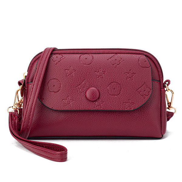 2024 Sommer Ny Clutch Dame Udendørs Clutch All-Matching Lille Taske Dual-Use Mobiltelefon Skulder Messenger Taske Antler Purple