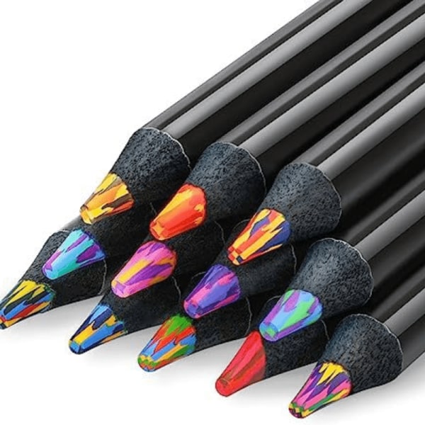 12 färger Rainbow Penna Graffiti Målning Penna Gradient Magic Color Pencil Marker Pen