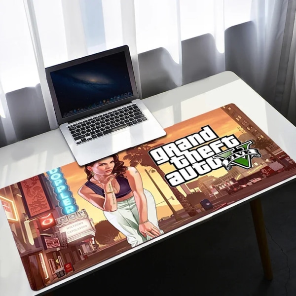 PC Gamer Tangentbord Gta 5 Skrivbordstillbehör Stor anpassad musmatta Anime Gaming Musmatta Dator Bordsskåp Matta Mause Matta BH000607 300x600x2mm