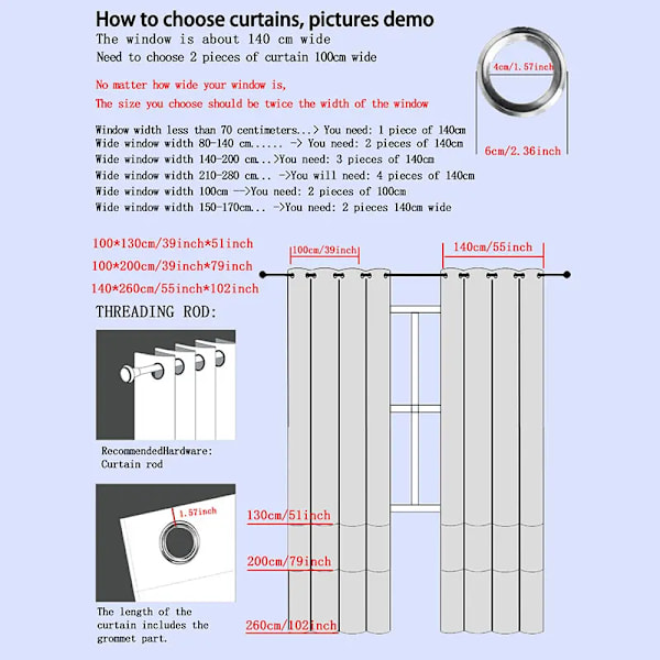 1 Panel Moderne Gardiner Til Stuen Høje Shaing Gardin 90% Til Blackout Soveværelse Gardin Tykke Blinds Gardin Drapes Dør Light gray W100cm x H130cm 1Pcs