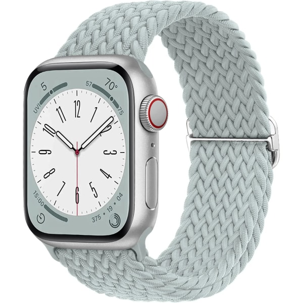 Rem för Apple Watch band 44 mm 45 mm 49 mm 42 mm 40 mm 41 mm 44 mm Elastiskt flätat Solo armband correa Series 9 8 7 6 5 4 SE Ultra light blue 38mm 40mm 41mm