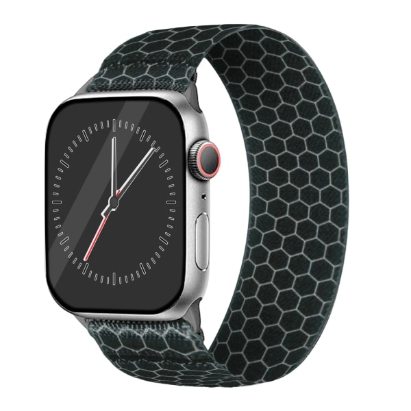 3D-färgutskrifter Enkel ögla rem Elastiskt tyg Nylon Band Solo Loop För Apple Watch Iwatch Band Series 7 3 5 Se 6 8 Ultra1/2 PRINT 07 M