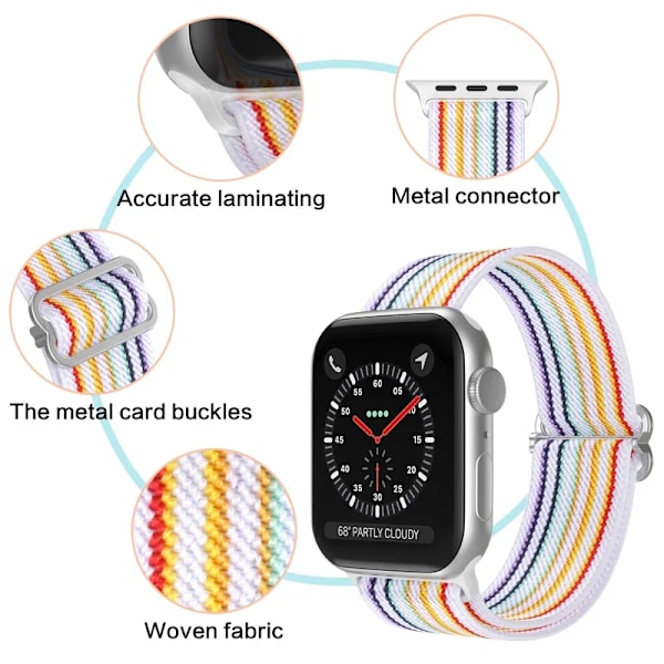 Scrunchie Rem För Apple Watch Band 49Mm 45Mm 44Mm 40Mm 41Mm Justerbar Nylon Solo Loop Armband Iwatch Serie Ultra 3 5 Se 78 W dark gray 49mm