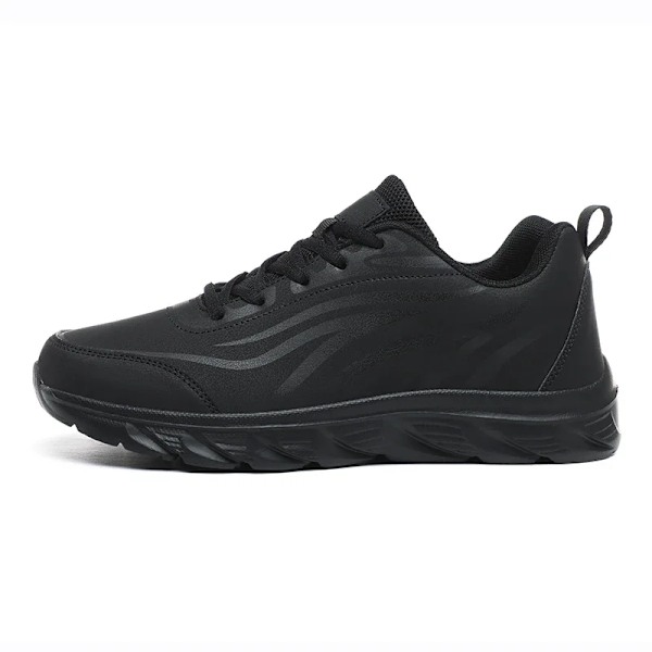 Mäns Höst Vattentäta Sneakers Män Casual Sport Skor Anti-Skid Slitlig Löpning Tennis Tränare Man Mode Case Sneakers 0Black 42