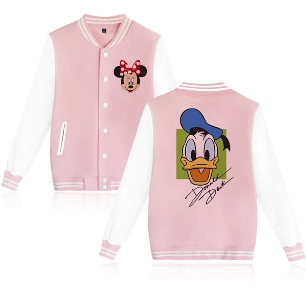 Baseballjacka Tecknad Anime Musse Pigg Minnie Mouse Luvtröja Barnkläder Barn Flicka Pojke Jackor Sweatshirt Hoody Baby Top 5034 140CM