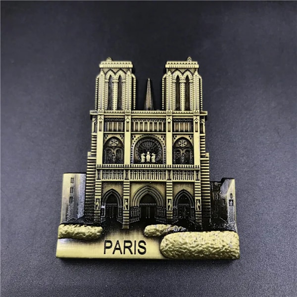 Frankrike Paris Metall 3D Söt Magnet Kylskåpsdekal London Wien Ryssland Egypten Pyramid Dubai Kylskåpsmagnet Dekoration Hem Souvenir W