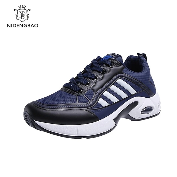 Mode andningsbara mäns casual utomhussneakers för män Bekväma luftkuddeskor Manlig student Tenis Feminino Zapatos black 39