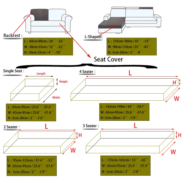 Jacquard tjockt cover Elastiskt cover Funiture Protector Sofffodral för soffor Djurvänligt Beige L-shaped