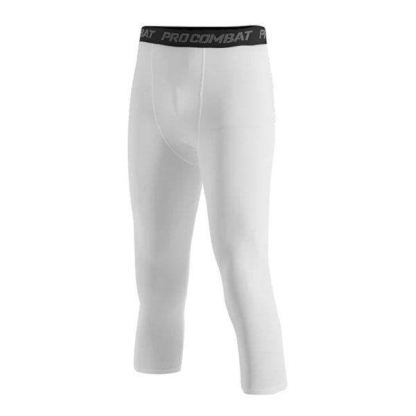 Miesten Kompressiojuoksushortti Nopea Kuiva Urheilukori Shorts Miehet Kuntosaliharjoittelutights Crossfit Fitness Shorts M Vaatteet white white M