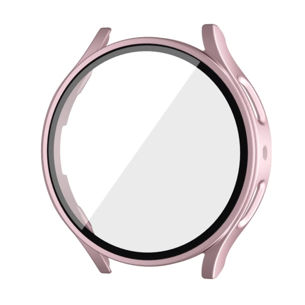 Härdat Glas+ PC cover för Samsung Galaxy Watch4 5 6 44mm 40mm All Coverage Case Galaxy Watch4 5 Tillbehör Rose Gold Galaxy Watch5 44mm