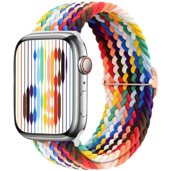 Rem för Apple Watch band 44 mm 45 mm 49 mm 42 mm 40 mm 41 mm 44 mm Elastiskt flätat Solo armband correa Series 9 8 7 6 5 4 SE Ultra pride edition 42mm 44mm 45mm 49mm