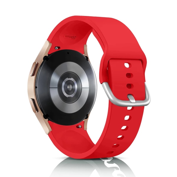 Silikonrem för Samsung Galaxy Watch 6/5/4 44 mm 40 mm pro 45 mm Sport 20 mm klockarmband Armband Galaxy Watch6 Classic 43 mm 47 mm red Galaxy 5 40mm 44mm